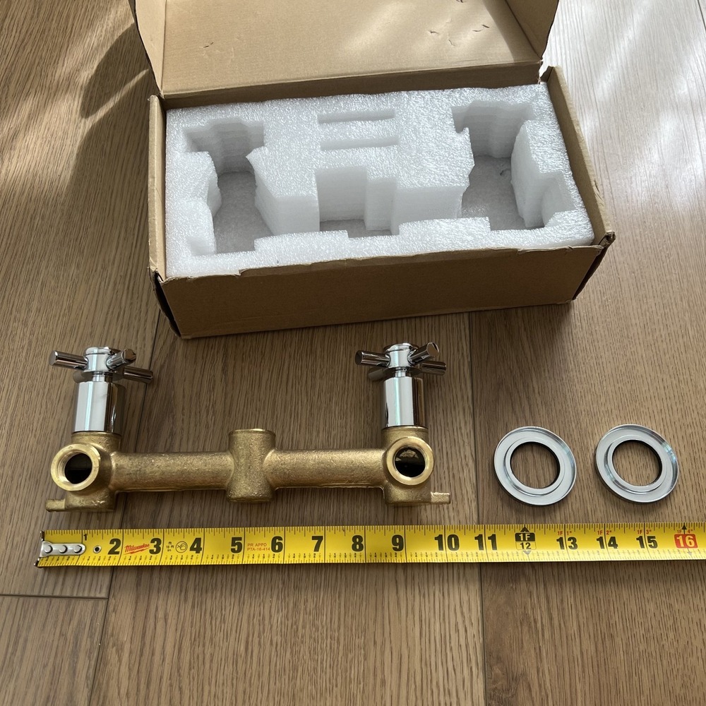 CONCRETTI Faucet Double Handle Wall Mounted Faucet Body, Brass, BOX 1 ONLY